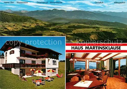 AK / Ansichtskarte Sulzberg_Vorarlberg Haus Martinsklause Canisfluh Mittagspitze Sulzberg Vorarlberg Kat. Sulzberg