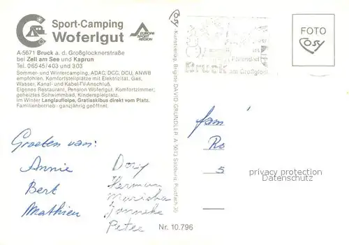 AK / Ansichtskarte Bruck_Grossglocknerstrasse Sport Camping Woferlgut  Bruck Kat. Bruck an der Grossglocknerstrasse