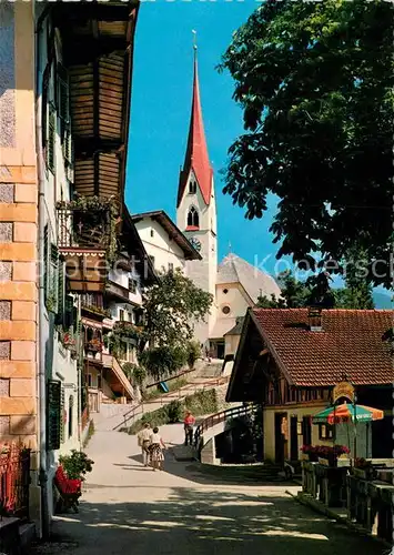 AK / Ansichtskarte Hippach Gaststaette Christlwirt Ortsmotiv mit Kirche Hippach Kat. Hippach