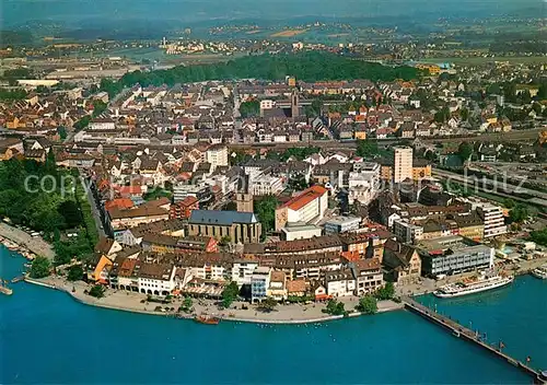 AK / Ansichtskarte Friedrichshafen_Bodensee Fliegeraufnahme Friedrichshafen Bodensee Kat. Friedrichshafen