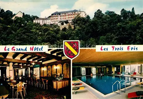 AK / Ansichtskarte Les_Trois_Epis_Vosges Grand Hotel Restaurant Hallenbad Les_Trois_Epis_Vosges Kat. Lusse