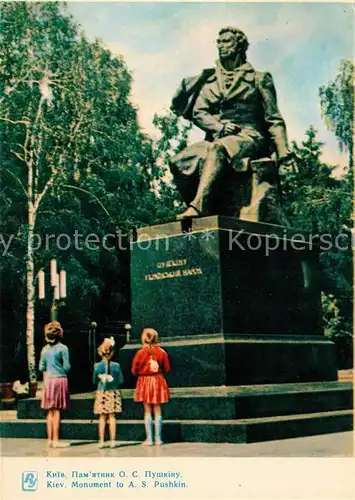 AK / Ansichtskarte Kiev_Kiew Monument to A. S. Pushkin Denkmal Kiev Kiew