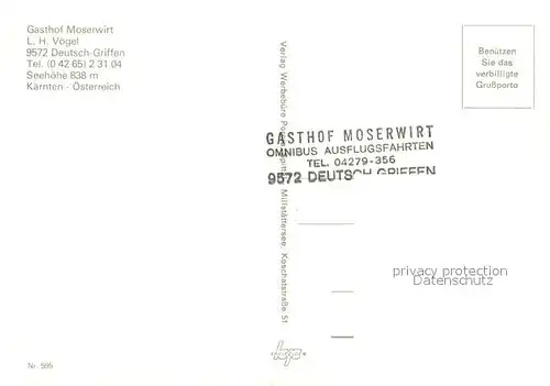 AK / Ansichtskarte Deutsch Griffen Gasthof Moserwirt Ortsansicht mit Kirche Deutsch Griffen Kat. Deutsch Griffen