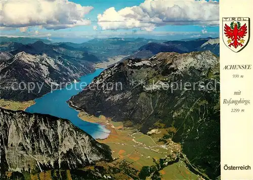 AK / Ansichtskarte Achensee mit Rofangebirge Fliegeraufnahme Achensee Kat. Eben am Achensee