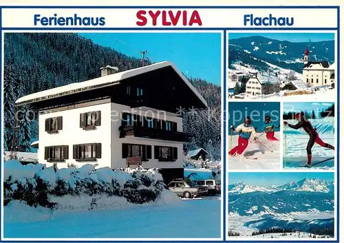 AK / Ansichtskarte Flachau Ferienhaus Sylvia Wintersportplatz Alpen Tiefschneefahren Langlauf Alpenpanorama Flachau Kat. Flachau