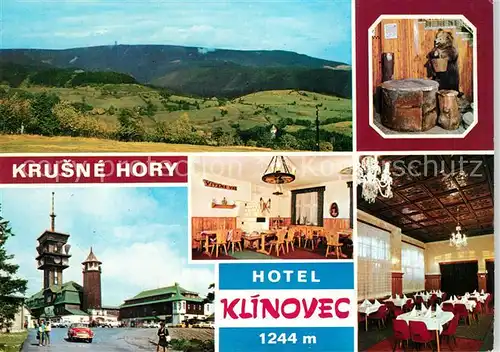 AK / Ansichtskarte Krusne_Hory Hotel Klinovec Restaurant Landschaftspanorama Erzgebirge Krusne Hory Kat. Tschechische Republik