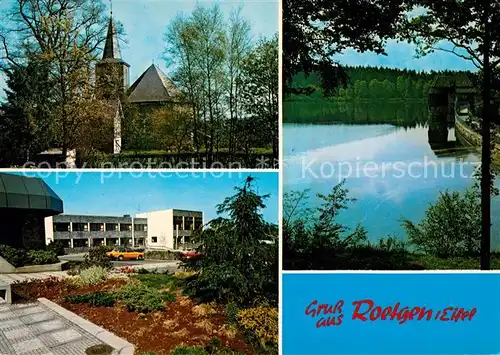 AK / Ansichtskarte Roetgen_Eifel Kirche See Stadtansicht Roetgen Eifel Kat. Roetgen