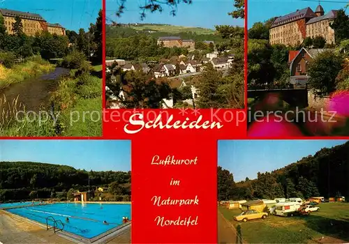 AK / Ansichtskarte Schleiden_Eifel Schwimmbad Campingplatz Schloss Panorama Schleiden Eifel Kat. Schleiden