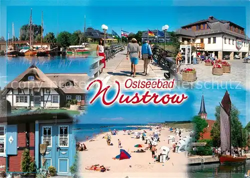 AK / Ansichtskarte Wustrow_Ostseebad Strand Uferpromenade Hafen Wustrow Ostseebad Kat. Ostseebad Wustrow