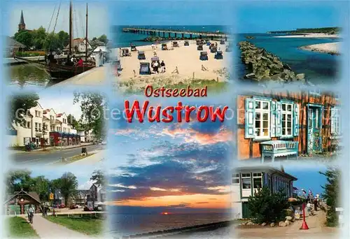 AK / Ansichtskarte Wustrow_Ostseebad Hafen Stadtansichten Strand Wustrow Ostseebad Kat. Ostseebad Wustrow