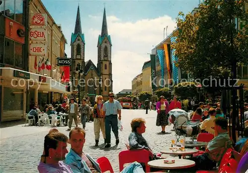 AK / Ansichtskarte Hof_Saale Fussgaengerzone Altstadt Kirche Hof_Saale Kat. Hof