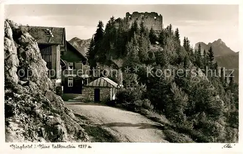 AK / Ansichtskarte Pfronten Burghotel und Ruine Falkenstein Pfronten Kat. Pfronten