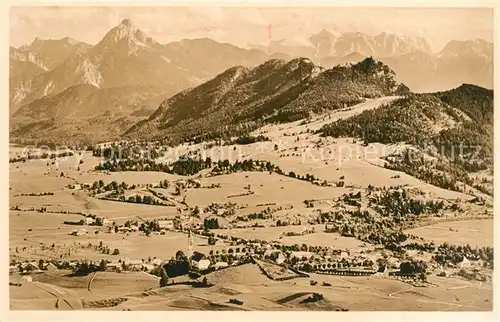 AK / Ansichtskarte Pfronten Panorama mit Saeuling Falkenstein und Zugspitze Pfronten Kat. Pfronten