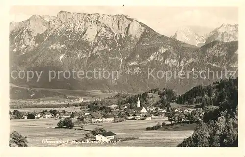 AK / Ansichtskarte Oberaudorf mit Kaisergebirge Oberaudorf Kat. Oberaudorf