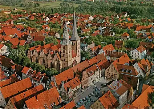 AK / Ansichtskarte Lemgo Fliegeraufnahme Markt Rathaus St. Nikolai Lemgo Kat. Lemgo