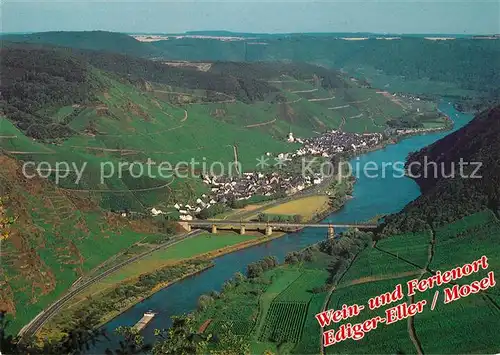 AK / Ansichtskarte Ediger Eller Panorama Blick ins Moseltal Weinberge Ediger Eller Kat. Ediger Eller