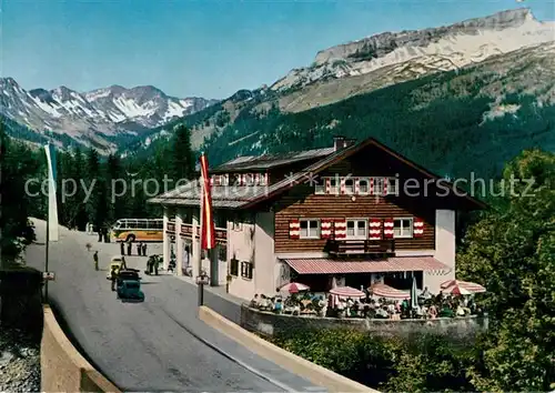 AK / Ansichtskarte Riezlern_Kleinwalsertal_Vorarlberg Grenzgasthof Walserschanz Riezlern_Kleinwalsertal Kat. Mittelberg