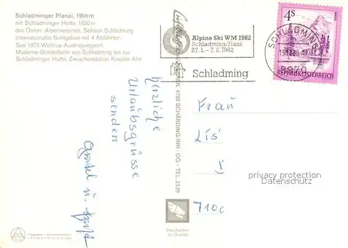 AK / Ansichtskarte Schladmingerhuette Fliegeraufnahme Planai Klafferkessel Schladmingerhuette Kat. Schladming_Steiermark