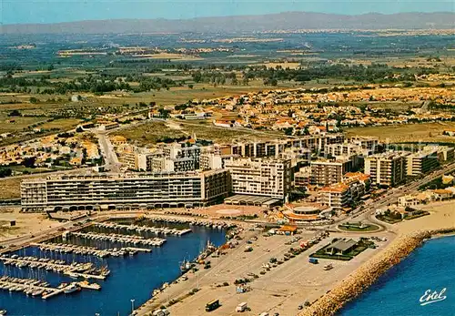 AK / Ansichtskarte Saint Cyprien_Plage Fliegeraufnahme Port  Saint Cyprien_Plage Kat. Saint Cyprien_Pyrenees Orientales