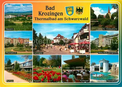 AK / Ansichtskarte Bad_Krozingen Reha Klinik Sinnighofen Thermalbad Rheintalklinik Christuskirche Bad_Krozingen Kat. Bad Krozingen