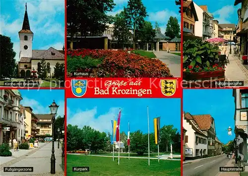 AK / Ansichtskarte Bad_Krozingen Kurpark Hauptstrasse Fussgaengerzone Bad_Krozingen Kat. Bad Krozingen