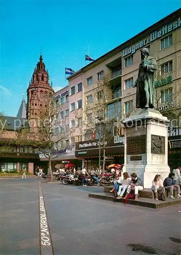 AK / Ansichtskarte Mainz_Rhein Gutenberg Denkmal Dom Mainz Rhein