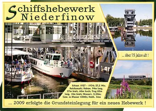 AK / Ansichtskarte Niederfinow Schiffshebewerk Niederfinow Kat. Niederfinow