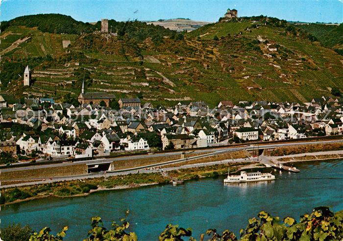 AK / Ansichtskarte Kobern Gondorf Blick ueber die Mosel mit Niederburg