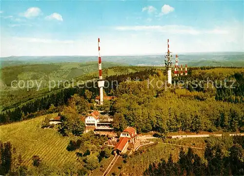 AK / Ansichtskarte Heidelberg_Neckar Koenigstuhl Berghotel Bergbahnstation Fernsehturm Fliegeraufnahme Heidelberg Neckar Kat. Heidelberg