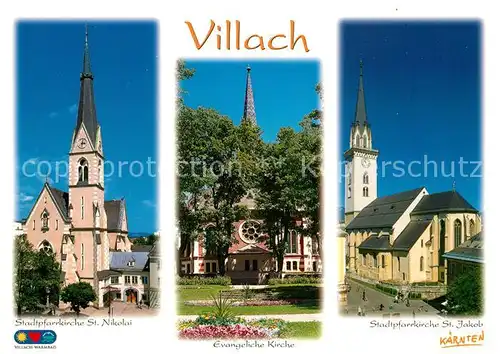 AK / Ansichtskarte Villach_Kaernten Kirchen der Stadt Villach_Kaernten Kat. Villach