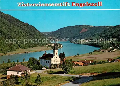 AK / Ansichtskarte Engelhartszell_Donau_Oberoesterreich Stift Engelszell Zisterzienserstift Kloster Panorama Donautal Engelhartszell_Donau Kat. Engelhartszell