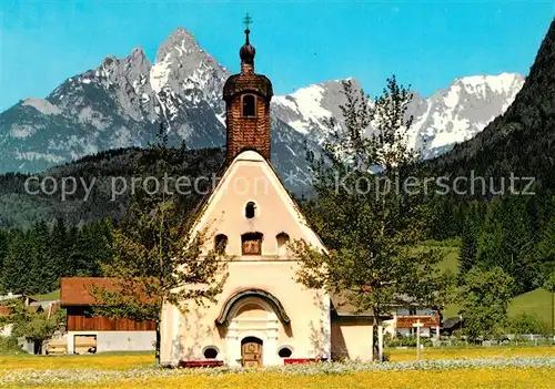 AK / Ansichtskarte Bad_Haering_Tirol Antoniuskapelle mit Wildem Kaiser Kaisergebirge Bad_Haering_Tirol Kat. Bad Haering