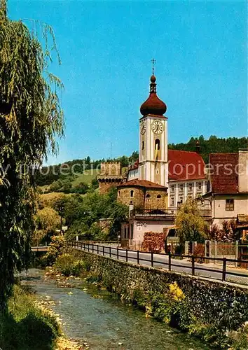 AK / Ansichtskarte Waidhofen_Ybbs Ortsmotiv mit Kirche Waidhofen Ybbs Kat. Waidhofen an der Ybbs