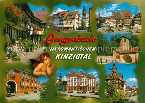 AK / Ansichtskarte Gengenbach Teilansichten Altstadt Fachwerkhaeuser Brunnen Kinzigtal Gengenbach Kat. Gengenbach_Schwarzwald