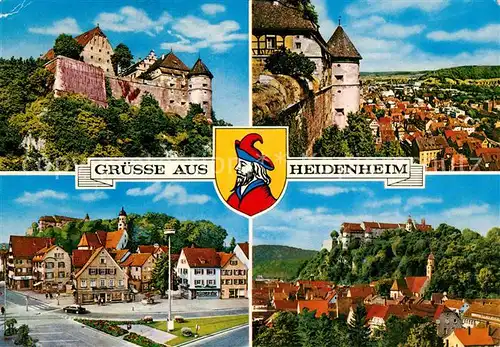 AK / Ansichtskarte Heidenheim_Brenz Teilansichten mit Schloss Heidenheim Brenz Kat. Heidenheim an der Brenz