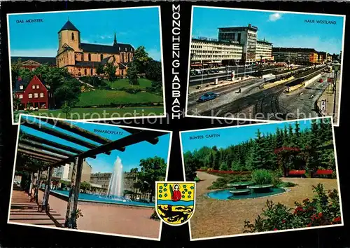 AK / Ansichtskarte Moenchengladbach Muenster Haus Westland Bismarckplatz Bunter Garten Moenchengladbach Kat. Moenchengladbach