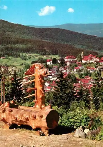 AK / Ansichtskarte Bodenmais Holzbrunnen Panorama Bayerischer Wald Bodenmais Kat. Bodenmais