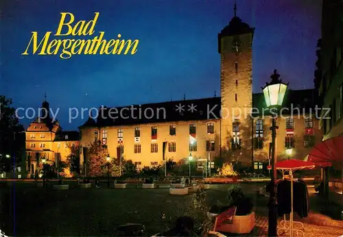 AK / Ansichtskarte Bad_Mergentheim Deutschordensritterschloss Nachtaufnahme Bad_Mergentheim Kat. Bad Mergentheim