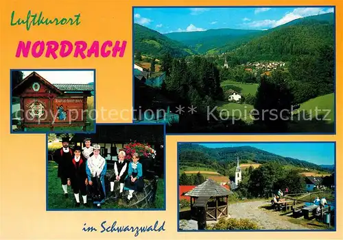 AK / Ansichtskarte Nordrach Landschaftspanorama Luftkurort Schwarzwald Trachten Nordrach Kat. Nordrach