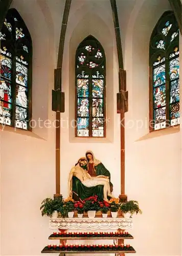AK / Ansichtskarte Nordrach Pieta Altar Pfarrkirche St Ulrich Kirchenfenster Nordrach Kat. Nordrach