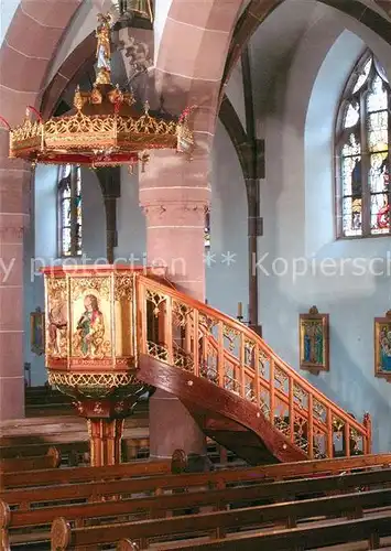 AK / Ansichtskarte Nordrach Kanzel Pfarrkirche St Ulrich Kirchenfenster Nordrach Kat. Nordrach