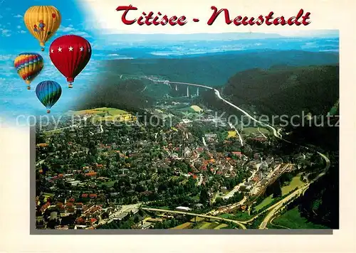 AK / Ansichtskarte Titisee Neustadt Ballonfahren Fliegeraufnahme Titisee Neustadt Kat. Titisee Neustadt