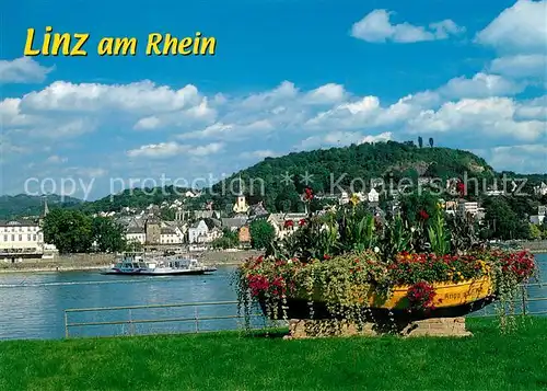 AK / Ansichtskarte Linz_Rhein Uferpromenade Panorama Linz_Rhein Kat. Linz am Rhein