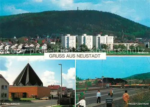 AK / Ansichtskarte Neustadt_Coburg Am Moos Katholische Kirche Freizeitzentrum Neustadt_Coburg Kat. Neustadt b.Coburg