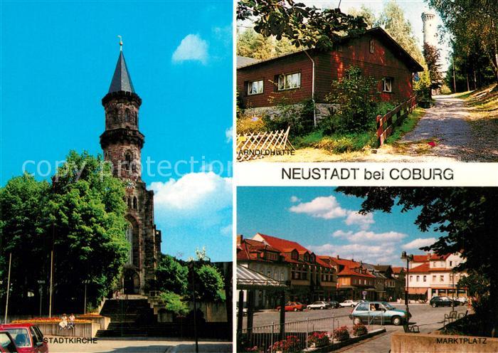 AK / Ansichtskarte Neustadt_Coburg Kirche Marktplatz Neustadt_Coburg ...