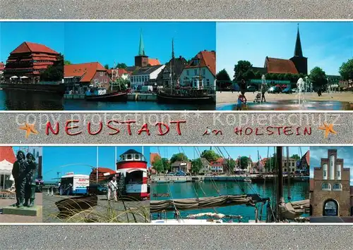 AK / Ansichtskarte Neustadt_Holstein Hafen Denkmal Ansichten Neustadt_Holstein Kat. Neustadt in Holstein