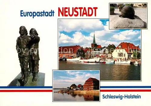 AK / Ansichtskarte Neustadt_Holstein Hafen Denkmal  Neustadt_Holstein Kat. Neustadt in Holstein