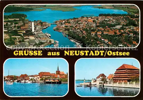 AK / Ansichtskarte Neustadt_Holstein Fliegeraufnahme Stadtansichten Hafen Neustadt_Holstein Kat. Neustadt in Holstein