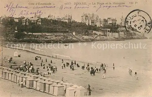 AK / Ansichtskarte Dinard_Ille_et_Vilaine_Bretagne La Plage et la Malouine Dinard_Ille Kat. Dinard