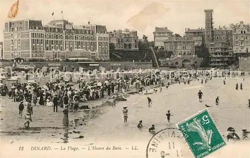 AK / Ansichtskarte Dinard_Ille_et_Vilaine_Bretagne La Plage lheure du Bain Dinard_Ille Kat. Dinard